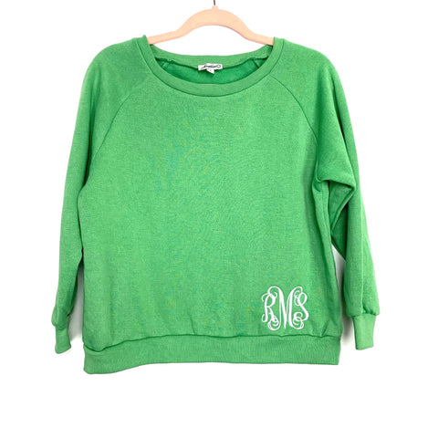 Jordann Green Monogrammed "RMS" Shamrock Sweatshirt- Size S