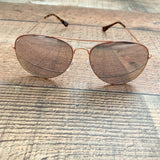 Aerie Aviator Gold Frame Pink Lens Sunnies