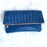 Neiman Marcus Weave Fold Over Clutch (like new condition!)