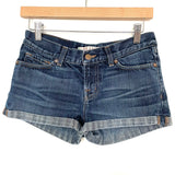 J Brand Dark Wash Rolled Denim Shorts- Size 26