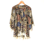 Jodifl Lace Trim Printed Kimono- Size S