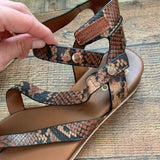 Franco Sarto Animal Print Velcro Ankle  Wrap Sandals- Size 9 (Like New!)