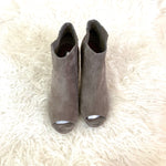 Halogen Grey Suede Peep Toe Booties- Size 8.5