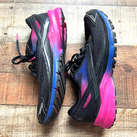 Brooks Launch 4 Black Pink/Blue Sneakers- Size 8 (BRAND NEW CONDITION)