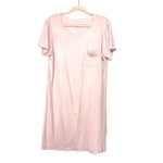 J Crew Pink Front Pocket Cotton T-Shirt Dress- Size L