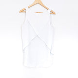Banana Republic White Tank with Faux Open Back- Size S