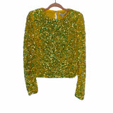 Endless Rose Yellow Sequin Top- Size XS