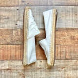 Tory Burch White Canvas Espadrilles- Size 9.5