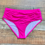 Chic Soul Hot Pink with Side Ruching Bikini Bottoms- Size 1XL (we have matching top)