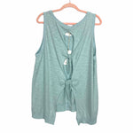 Dylan Light Blue Sleeveless Back Tie Top NWT- Size XL