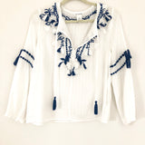 Club Monaco Embroidered Blouse- Size S