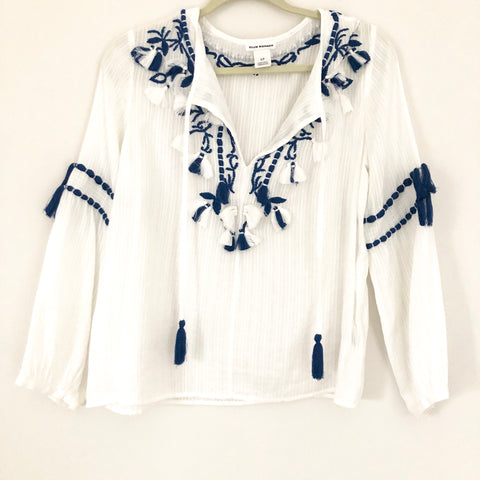 Club Monaco Embroidered Blouse- Size S