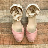 Soludos Soft Pink Classic 3.5" Wedge- Size 8.5 (See Notes)