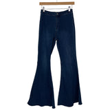 BLANK PAIGE Dark Wash Distressed Hem Flare Jeans- Size M (Inseam 29")