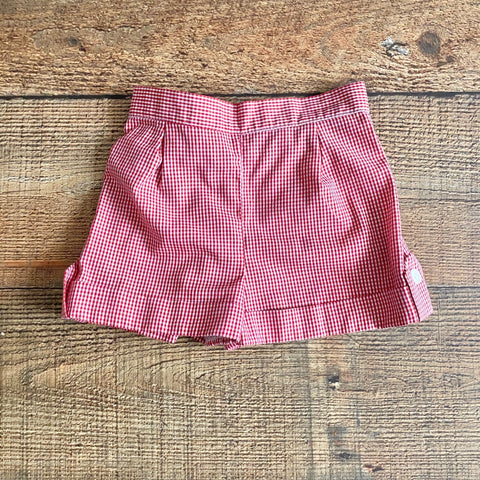 Vive Le Fete Red Gingham Shorts- Size 12M