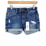 JustUSA Becca Distressed Cuffed Shorts NWT- Size S