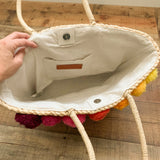 Sole Society Pom Pom Straw Tote (see notes)
