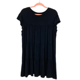 Vestique Black Flutter Sleeve Tiered Dress- Size S (see notes)