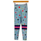 Fit Mama Stars and Eye Print Candace Leggings- Size S (Inseam 27”)