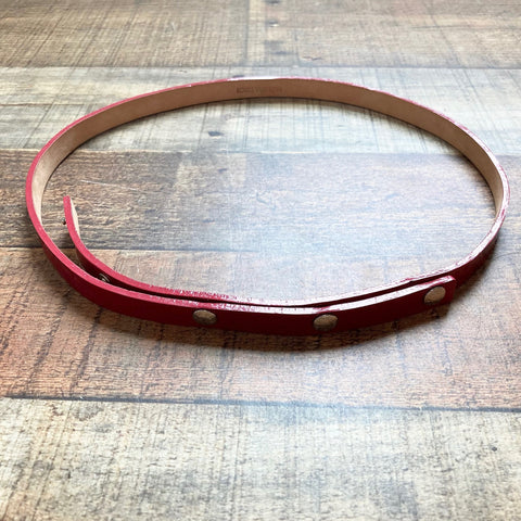 Louis Vuitton Red Patent Leather Snap Skinny Belt- Size 38 (see notes)