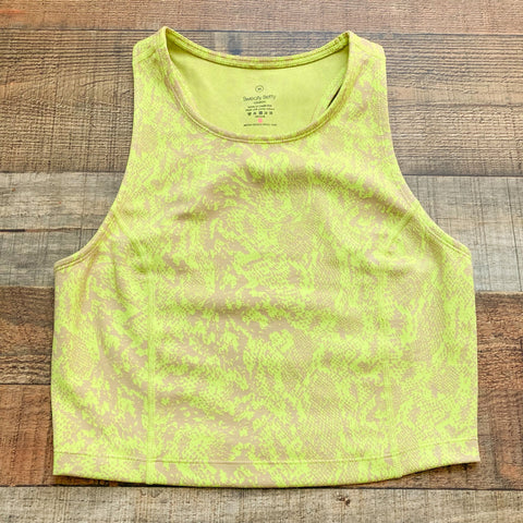 Sweaty Betty Neon Snakeskin Print Workout Tank- Size M