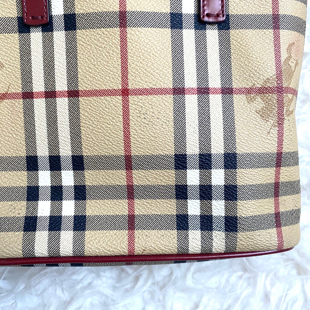 Authentic Vintage Burberry Nova Check Tote Bag 