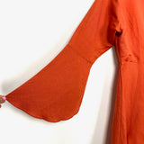 Cali Rae Orange Plunge Neck Romper NWT- Size XL