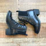 Blondo Waterproof Black Side Zipper Lace Up Combat Boots- Size 7.5 (Jill wore these in 'Mystery 101")