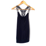 Express Black Beaded Razorback Tank- Size S