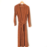 Love Fire Brown Chenille Belted Duster- Size ~S