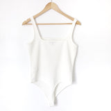 Express White Square Neck Thong Bodysuit- Size S (see notes)