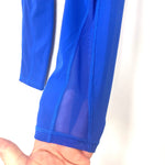 Lululemon Royal Blue with Mesh Sides Cropped Leggings- Size 4 ( Inseam 24.75")