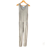 Pink Lily Grey Drawstring Waist Jumpsuit- Size M