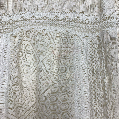 Zara Cream Sheer Crochet Dress- Size L (see notes) The Saved Collection Zara Cream Sheer Crochet Dress- Size L (see notes) The Saved Collection