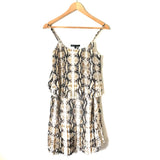 Gibson Snakeskin Print Ruffle Pleated Dress NWT- Size XS Petite