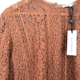 Heartloom Rust Lace Blouse with Bubble Sleeve NWT- Size S