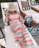 Lovers + Friends Open Crochet Flare Pants NWT- Size S