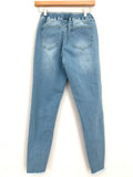 Hayden Light Wash Drawstring Waist Distressed Jeans- Size S (Inseam 25.5”)