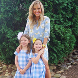 Draper James Blue Checkered Floral Dress NWT- Size 0