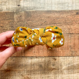 No Brand Mustard Floral Print Top Knot Headband
