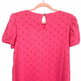 Draper James Carmellia Rose Puff Sleeve Eyelet Top NWT- Size S