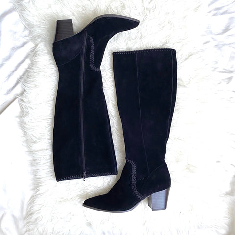 Sole Society Black Suede Pointed Toe Boots- Size 8.5 (see notes)