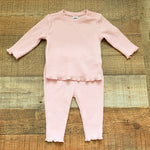 Old Navy Pink Thermal Top and Pant Set- Size 3-6M