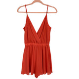 Show Me Your Mumu Coral Surplice Front Romper- Size M