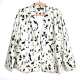 Allegra K White/Black/Pink Shoulder Pad Blazer- Size L
