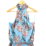 Line & Dot Floral Mock Neck Dress- Size S