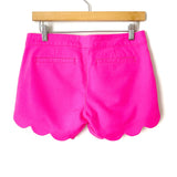 Lilly Pulitzer Pink Scalloped “Buttercup Stretch” Shorts- Size 0