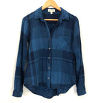 Cloth & Stone Navy Plaid Button Up - Size XS