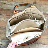No Brand Tan Leather Handbag with Removable Smaller Handbag Inside (LIKE NEW)