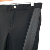 Banana Republic Black Legging with Faux Leather Side Detail- Size 4 (Inseam 30”)